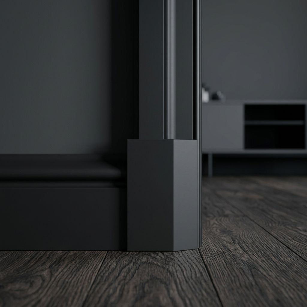 DD122 BLACK Напольный плинтус Décor Dizayn DD122 BLACK Décor Dizayn
