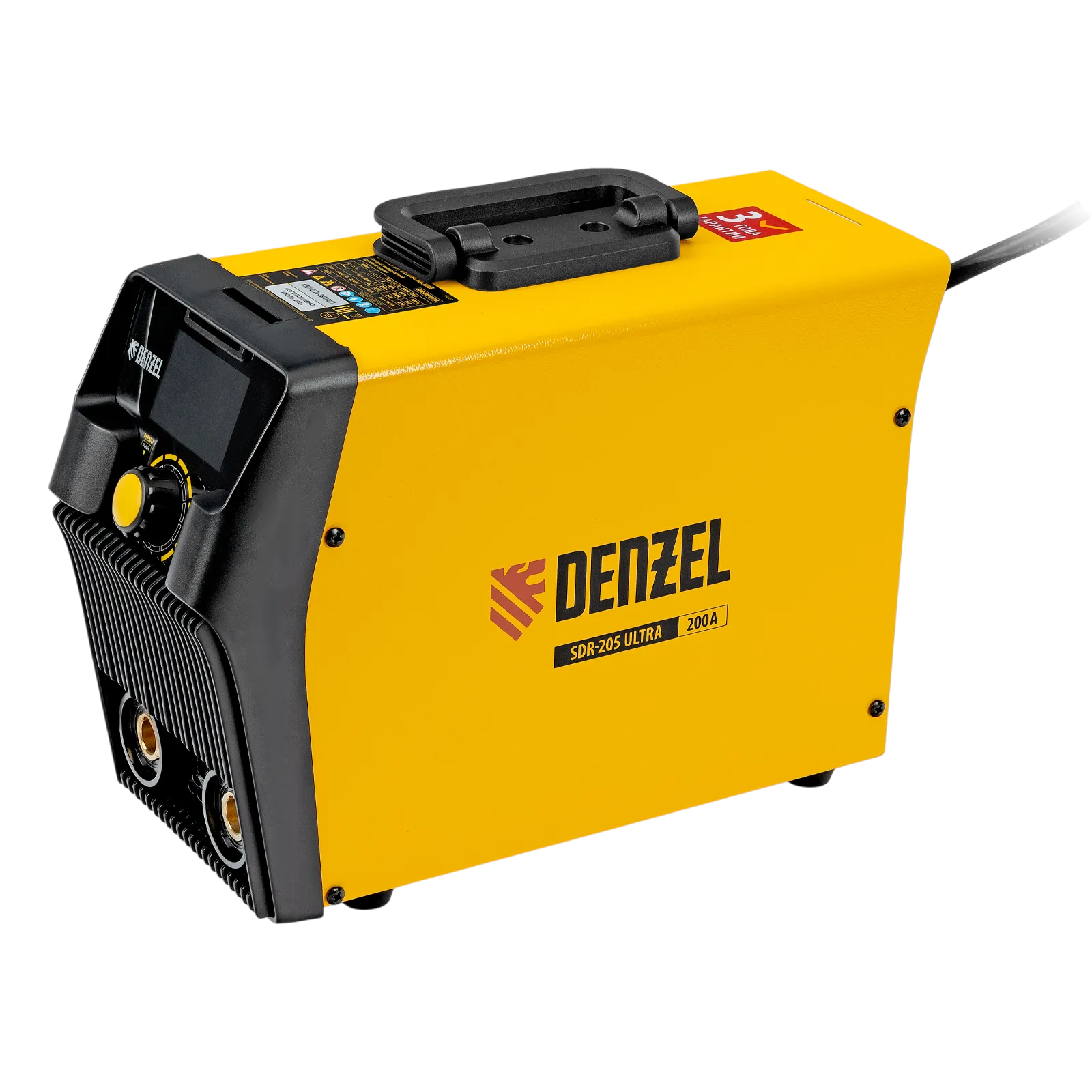 94360 Аппарат инвертор DENZEL. дуговой сварки SDR-205 Ultra, 200 А, ПВ 60% DENZEL